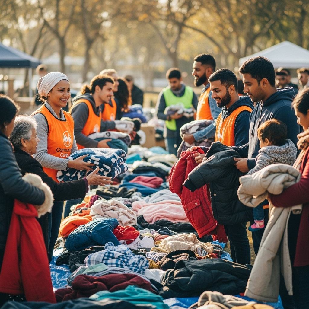 Volunteers supporting community